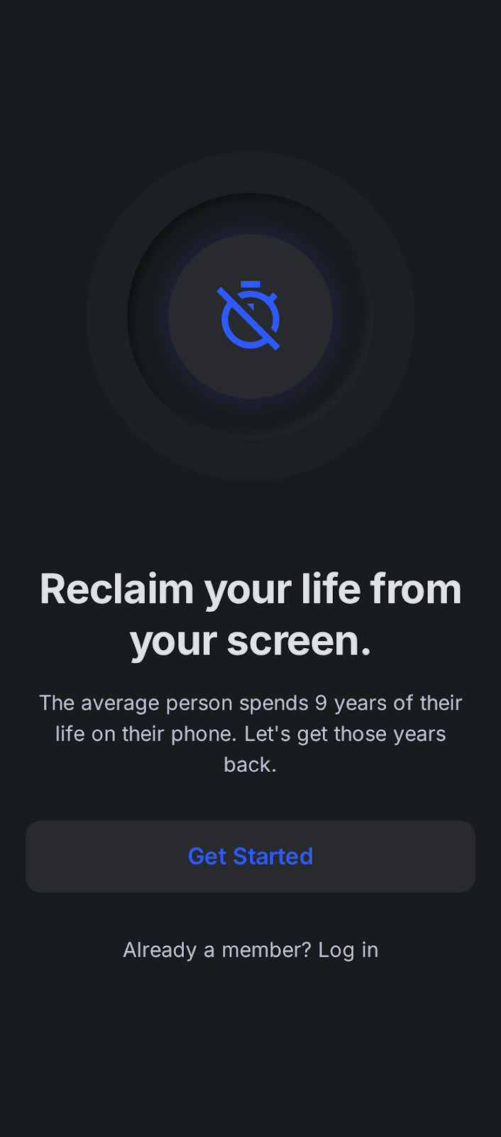 Appkage welcome screen